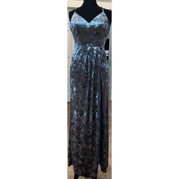 City Triangles Metallic Silver Gray Formal Dress Polyester Blend Junior Size 7 - Picture 1 of 16